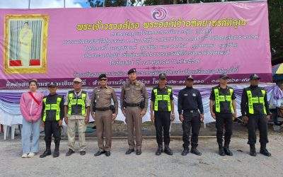 อำนวยความสะดวกด้านการจราจร นำขบวนแห่จุลกฐินพระราชทาน วัดโนนสว่าง