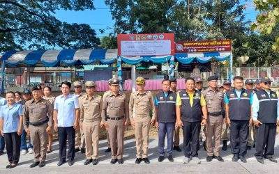 ร่วมพิธีเปิดจุดตรวจจุดบริการเทศกาลปีใหม่ 2568 หน้า รพ.หนองวัวซอ