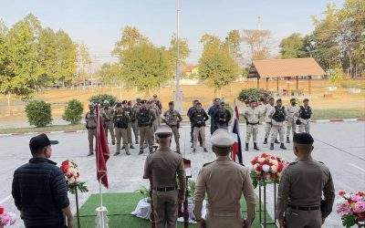 ปล่อยแถวแถวระดมกวาดล้างป้องกันปราบปรามอาชญากรรมช่วงเลือกตั้งสมาชิกองค์การบริหารส่วนจังหวัด