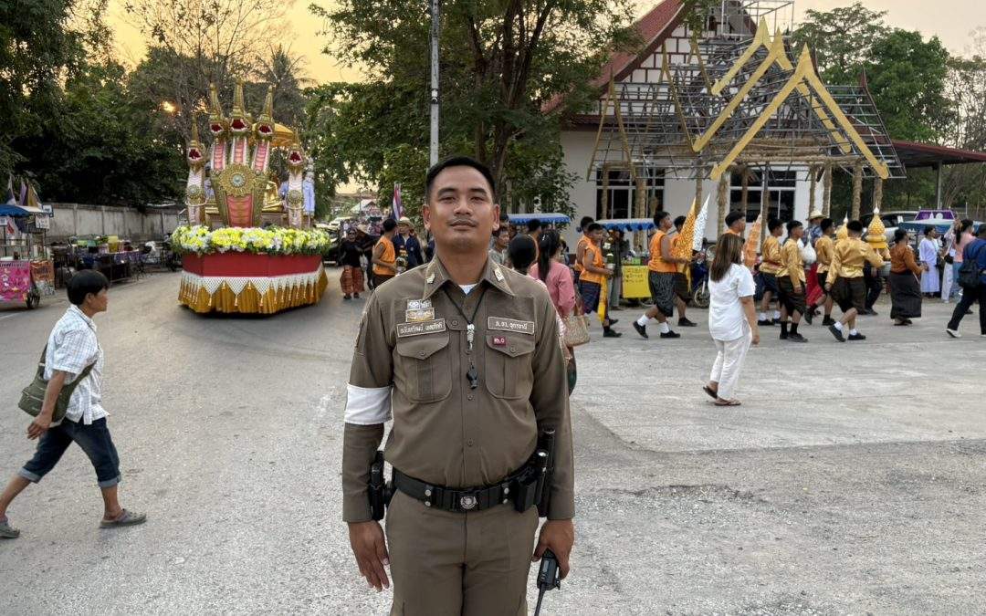 อำนวยความสะดวกการจราจร ขบวนแห่วัดโนนสว่าง