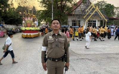 อำนวยความสะดวกการจราจร ขบวนแห่วัดโนนสว่าง