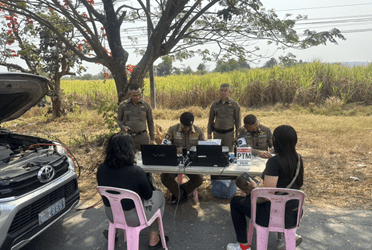 ผกก.สภ.หนองวัวซอ พร้อม สวป.ฯ ตรวจเยี่ยมจุดตรวจกวดขันวินัยจราจร สภ.หนองวัวซอ