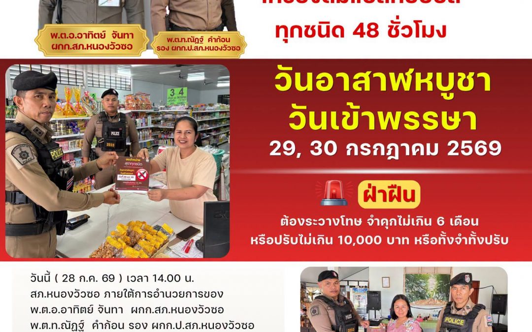 เตือนงดจำหน่ายเครื่องแอลกอฮอล์ ทุกชนิด 48 ชั่วโมง